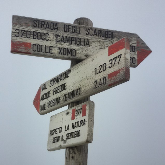 Indicazioni per la strada degli Scarubbi