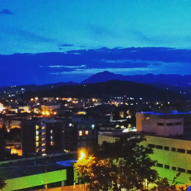 Il paesaggio godibile dal giardino comunale