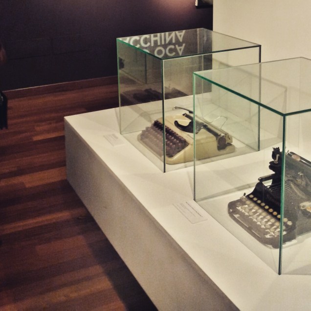 Alcune delle macchine da scrivere esposte