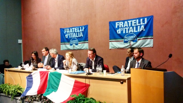 Giorgia Meloni a Trieste, con Louis Aliot del Front National: proposte e prove d'alleanza