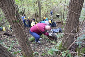 Volontari Legambiente all'opera