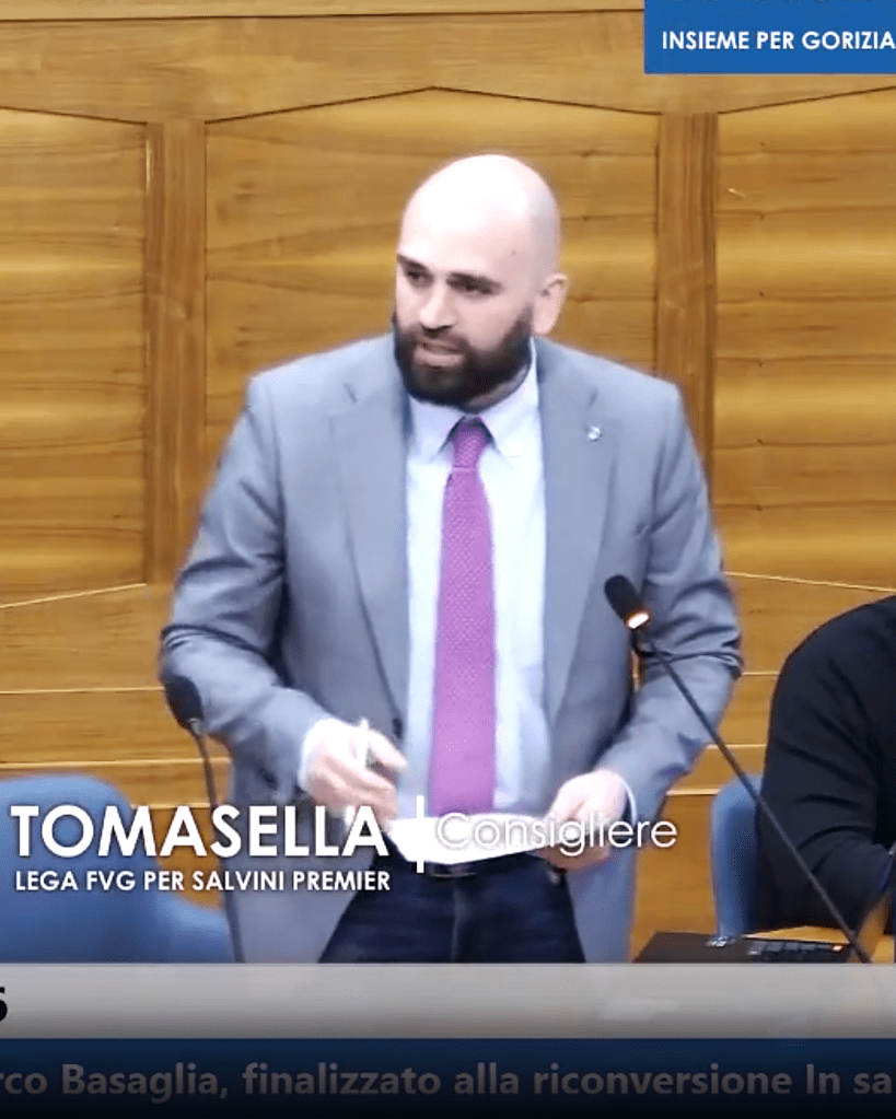 Andrea Tomasella in Consiglio comunale a Gorizia